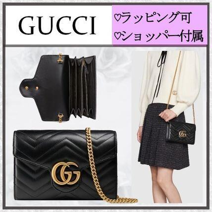 【大人気♡チェーンウォレット】レザー　ショルダーバッグ